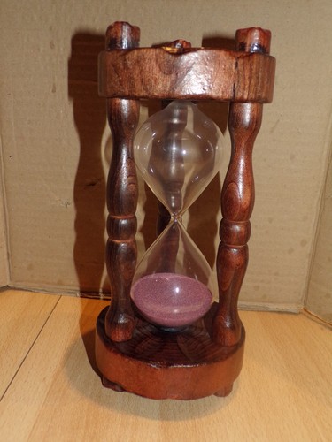 Ancien sablier socle bois - ancien,