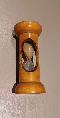 Ancien sablier bois - en,