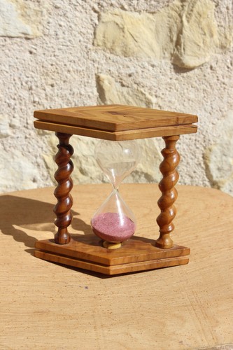 Sablier bois olivier - sablier, ·