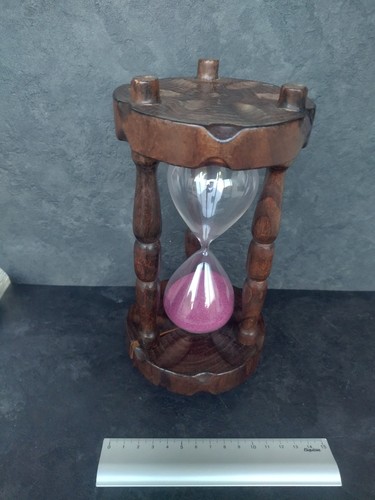 Grand sablier ancien bois - grand,